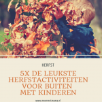herfstactiviteiten voor buiten