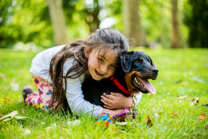 Samenleven van hond en kinderen in één gezin